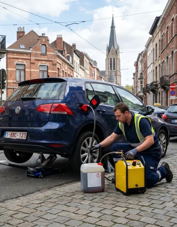erreur de carburant à Bruxelles